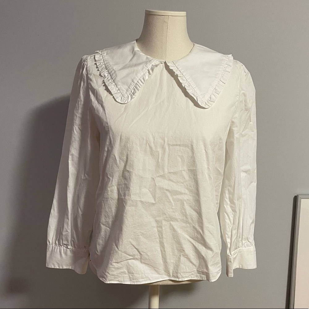 Zara peter pan collar blouse